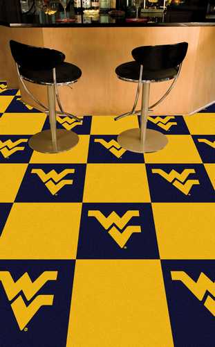 West Virginia University Mountaineers Carpet Floor Tiles - Click Image to Close