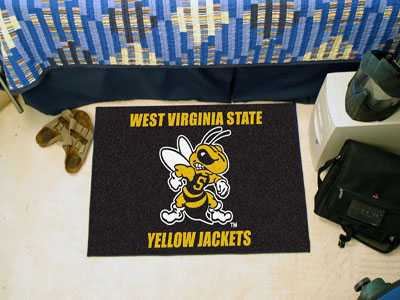 West Virginia State University Yellow Jackets Starter Rug - Click Image to Close
