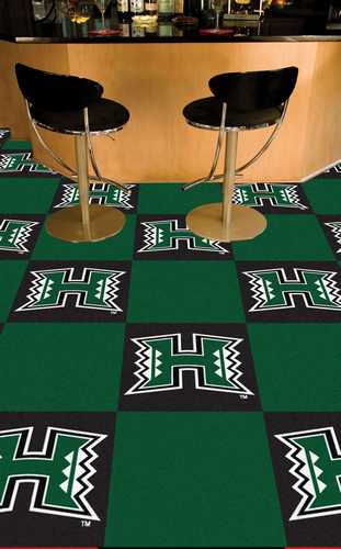 University of Hawaii Warriors Carpet Floor Tiles - Click Image to Close