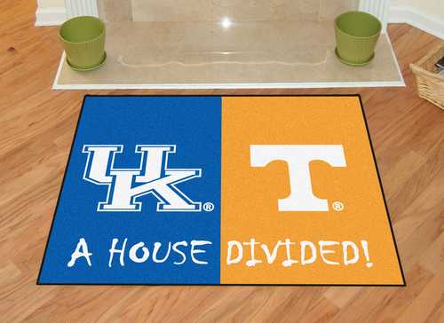 Kentucky Wildcats - Tennessee Volunteers House Divided Rug - Click Image to Close