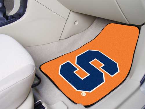 Syracuse University Orange Carpet Car Mats - Orange - Click Image to Close