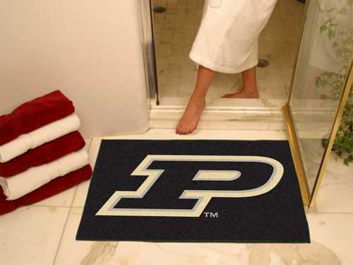 Purdue University Boilermakers All-Star Rug - P Logo - Click Image to Close