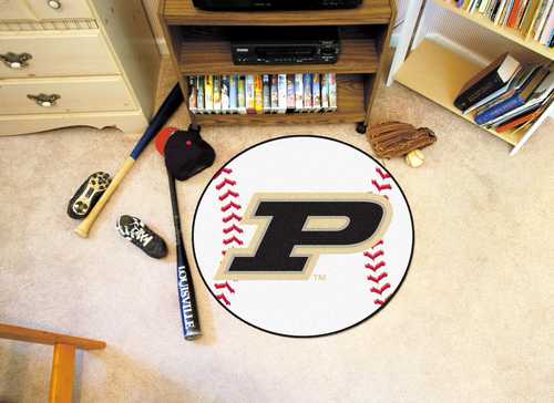 Purdue University Boilermakers Baseball Rug - P Logo - Click Image to Close