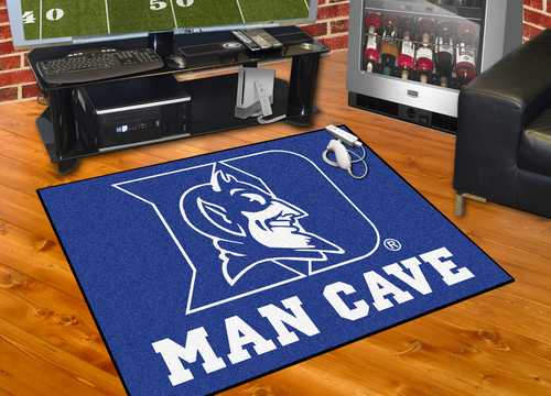 Duke University Blue Devils All-Star Man Cave Rug - Devil Head - Click Image to Close