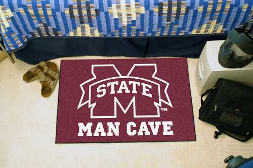 Mississippi State University Bulldogs Man Cave Starter Rug - Click Image to Close