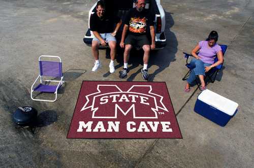 Mississippi State University Bulldogs Man Cave Tailgater Rug - Click Image to Close