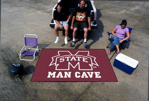 Mississippi State University Bulldogs Man Cave Ulti-Mat Rug - Click Image to Close