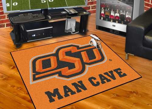 Oklahoma State University Cowboys All-Star Man Cave Rug - Click Image to Close