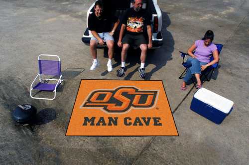 Oklahoma State University Cowboys Man Cave Tailgater Rug - Click Image to Close