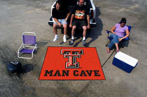 Texas Tech University Red Raiders Man Cave Tailgater Rug - Click Image to Close