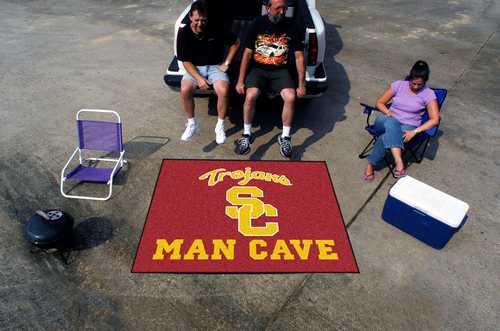 University of Southern California Trojans Man Cave Tailgater Rug - Click Image to Close