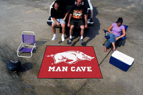 University of Arkansas Razorbacks Man Cave Tailgater Rug - Click Image to Close