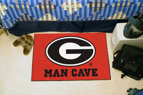 University of Georgia Bulldogs Man Cave Starter Rug - Click Image to Close