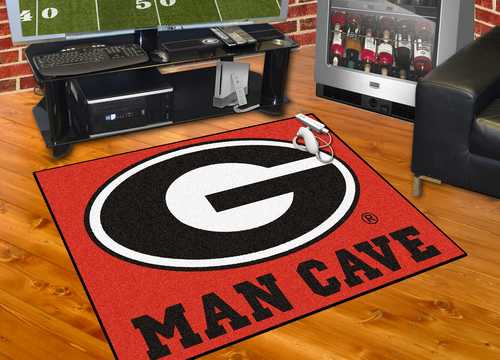 University of Georgia Bulldogs All-Star Man Cave Rug - Click Image to Close