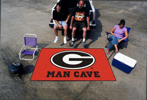 University of Georgia Bulldogs Man Cave Ulti-Mat Rug - Click Image to Close