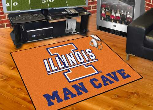 University of Illinois Fighting Illini All-Star Man Cave Rug - Click Image to Close