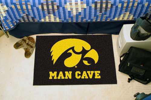 University of Iowa Hawkeyes Man Cave Starter Rug - Click Image to Close