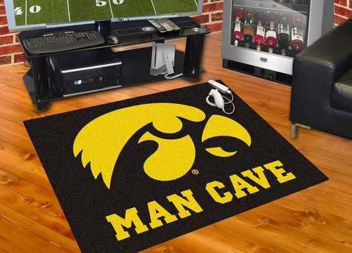 University of Iowa Hawkeyes All-Star Man Cave Rug - Click Image to Close