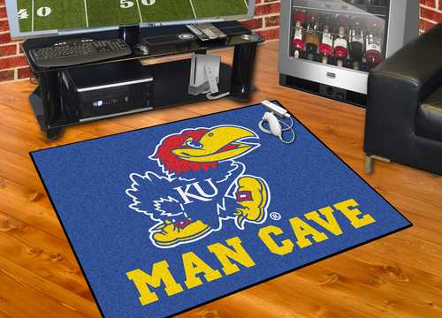 University of Kansas Jayhawks All-Star Man Cave Rug - Click Image to Close