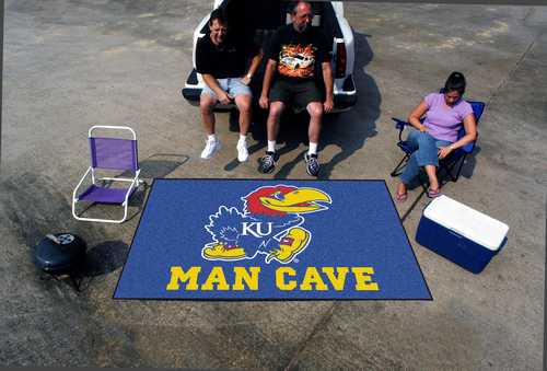 University of Kansas Jayhawks Man Cave Ulti-Mat Rug - Click Image to Close