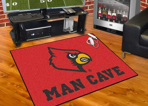 University of Louisville Cardinals All-Star Man Cave Rug - Click Image to Close