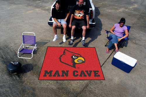 University of Louisville Cardinals Man Cave Tailgater Rug - Click Image to Close