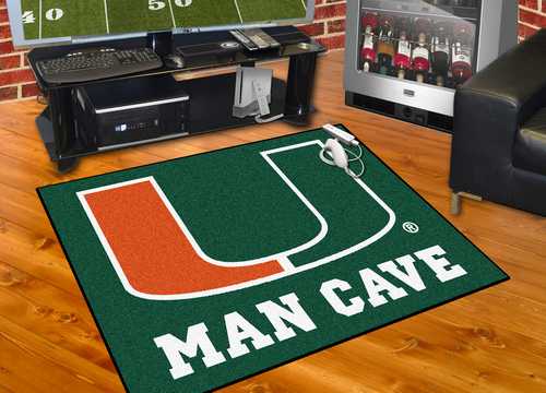 University of Miami Hurricanes All-Star Man Cave Rug - Click Image to Close