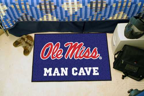 University of Mississippi Rebels Man Cave Starter Rug - Click Image to Close