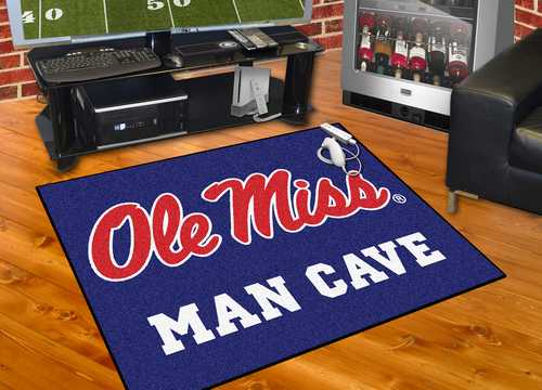 University of Mississippi Rebels All-Star Man Cave Rug - Click Image to Close