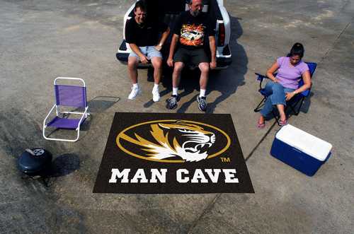 University of Missouri Tigers Man Cave Tailgater Rug - Click Image to Close