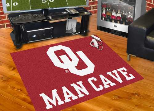 University of Oklahoma Sooners All-Star Man Cave Rug - Click Image to Close