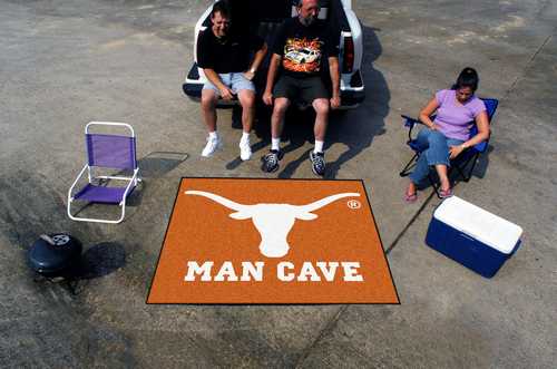 University of Texas Longhorns Man Cave Tailgater Rug - Click Image to Close