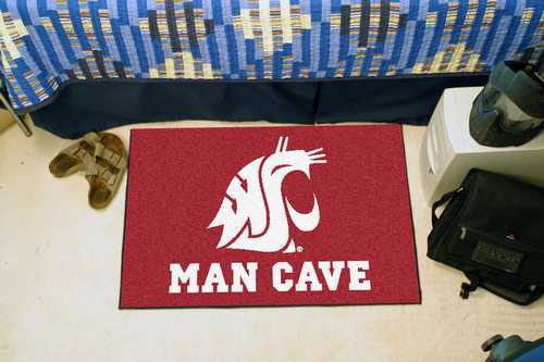 Washington State University Cougars Man Cave Starter Rug - Click Image to Close