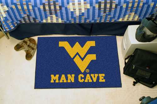 West Virginia University Mountaineers Man Cave Starter Rug - Click Image to Close