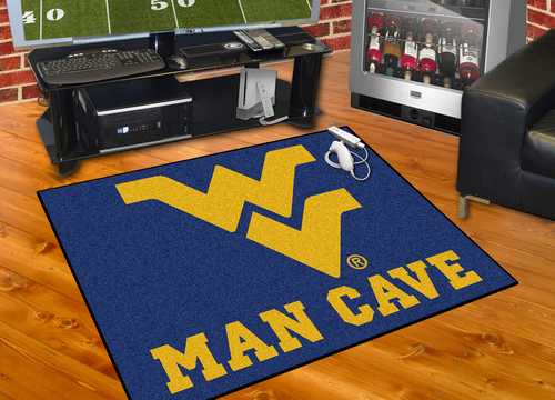 West Virginia University Mountaineers All-Star Man Cave Rug - Click Image to Close