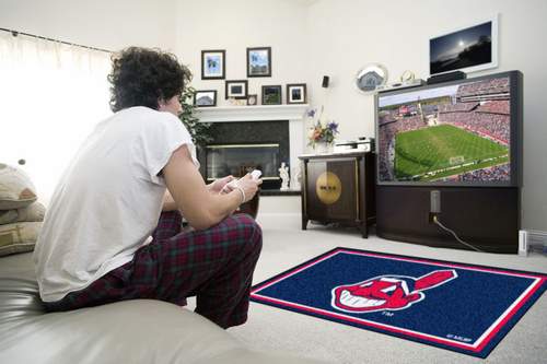 Cleveland Indians 4x6 Rug - Click Image to Close