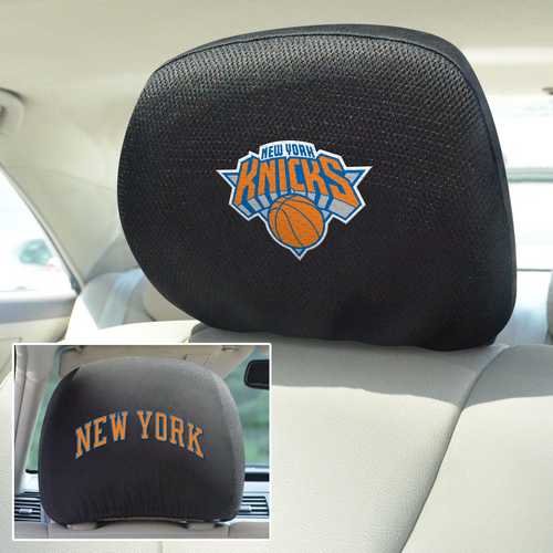 New York Knicks 2-Sided Headrest Covers - Set of 2 - Click Image to Close