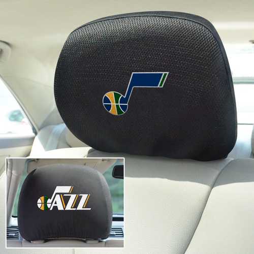 Utah Jazz 2-Sided Headrest Covers - Set of 2 - Click Image to Close