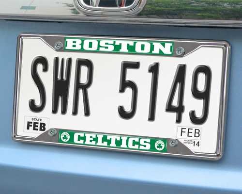 Boston Celtics Chromed Metal License Plate Frame - Click Image to Close