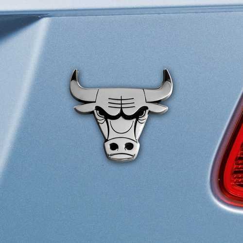 Chicago Bulls 3D Chromed Metal Car Emblem - Click Image to Close