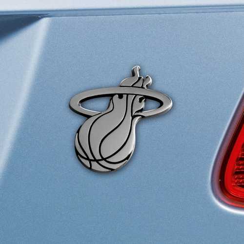 Miami Heat 3D Chromed Metal Car Emblem - Click Image to Close