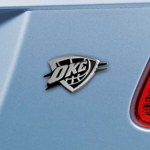 Oklahoma City Thunder 3D Chromed Metal Car Emblem - Click Image to Close