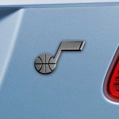 Utah Jazz 3D Chromed Metal Car Emblem - Click Image to Close