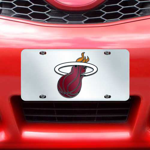 Miami Heat Inlaid License Plate - Click Image to Close