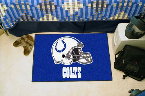 Indianapolis Colts Starter Rug - Helmet Logo - Click Image to Close