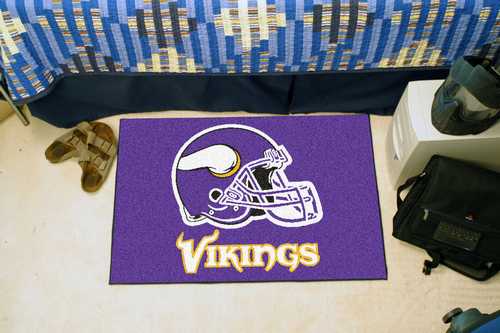 Minnesota Vikings Starter Rug - Helmet Logo - Click Image to Close