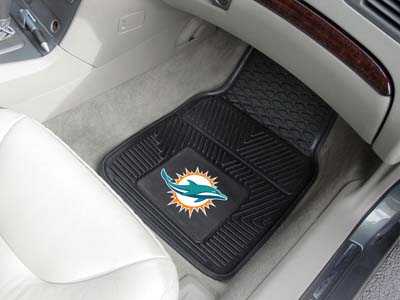 Miami Dolphins Heavy Duty Vinyl Car Mats - Click Image to Close