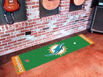 Miami Dolphins Putting Green Mat - Click Image to Close