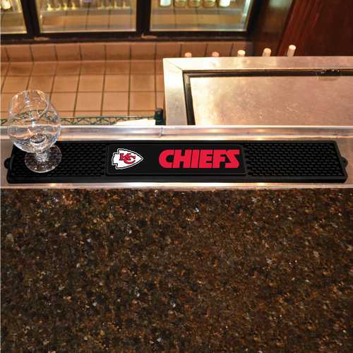 Kansas City Chiefs Drink/Bar Mat - Click Image to Close