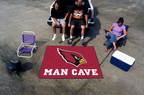 Arizona Cardinals Man Cave Tailgater Rug - Click Image to Close
